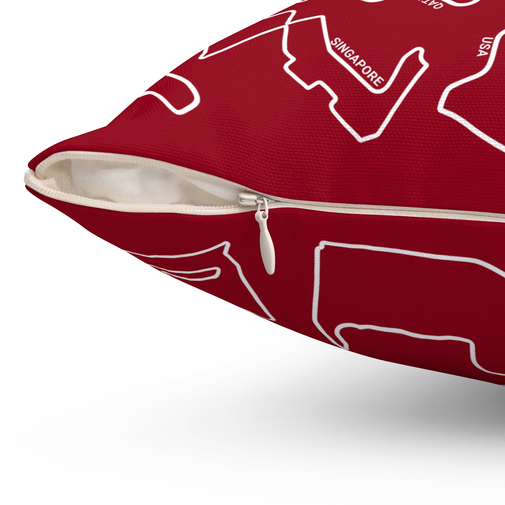 F1 Race Tracks - Red Cushion