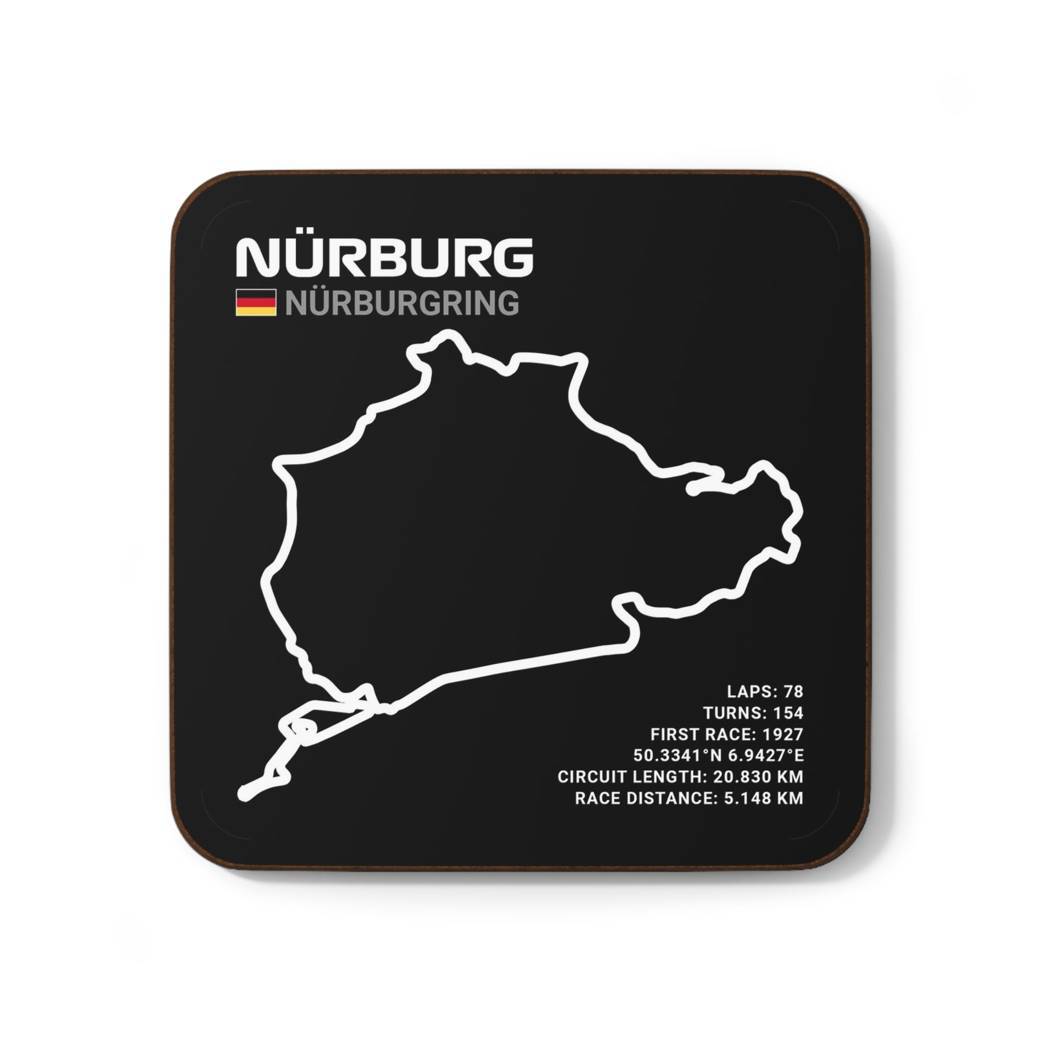 Nürburgring Race Track - Black Drink Coaster