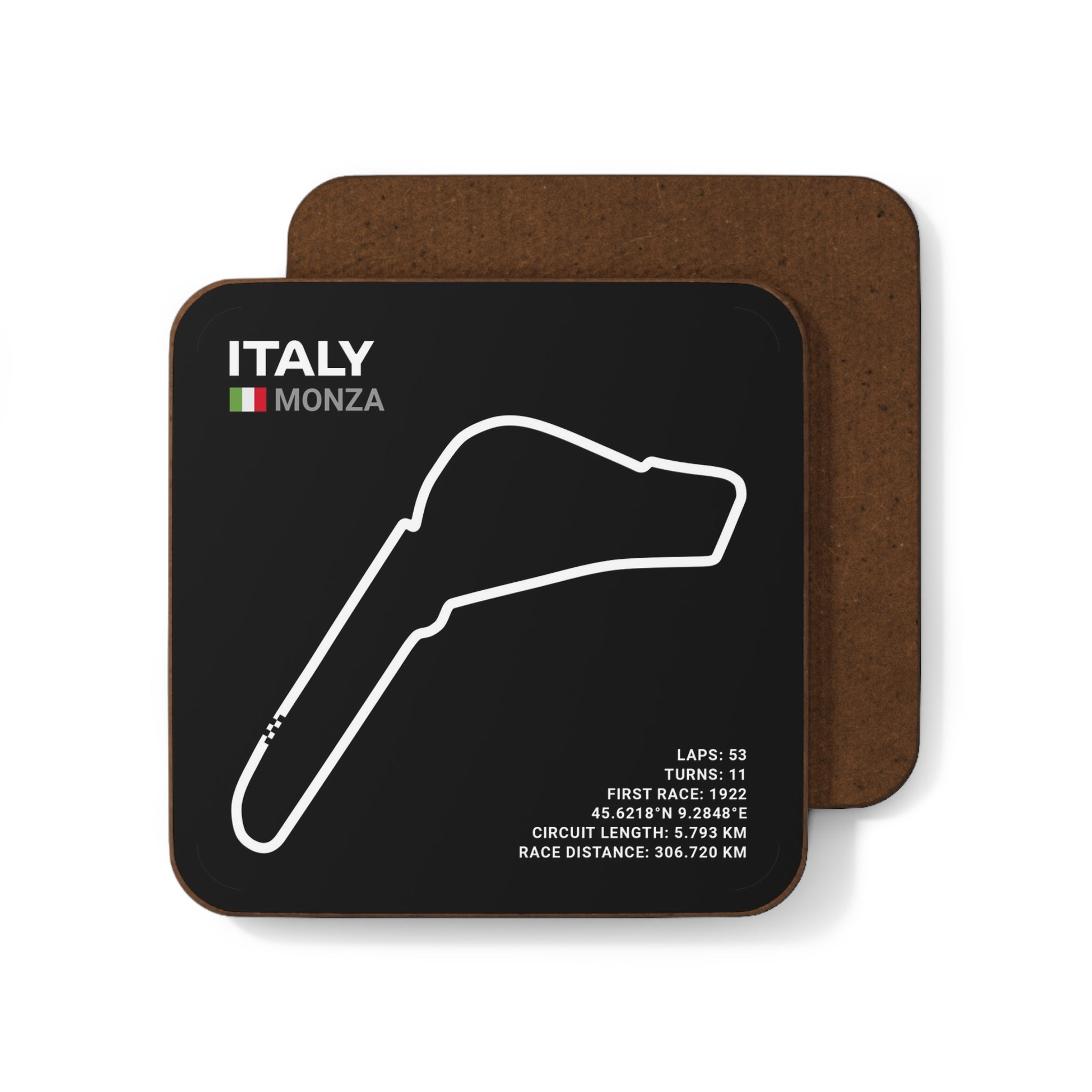 Monza Race Track - Black Drink Coaster