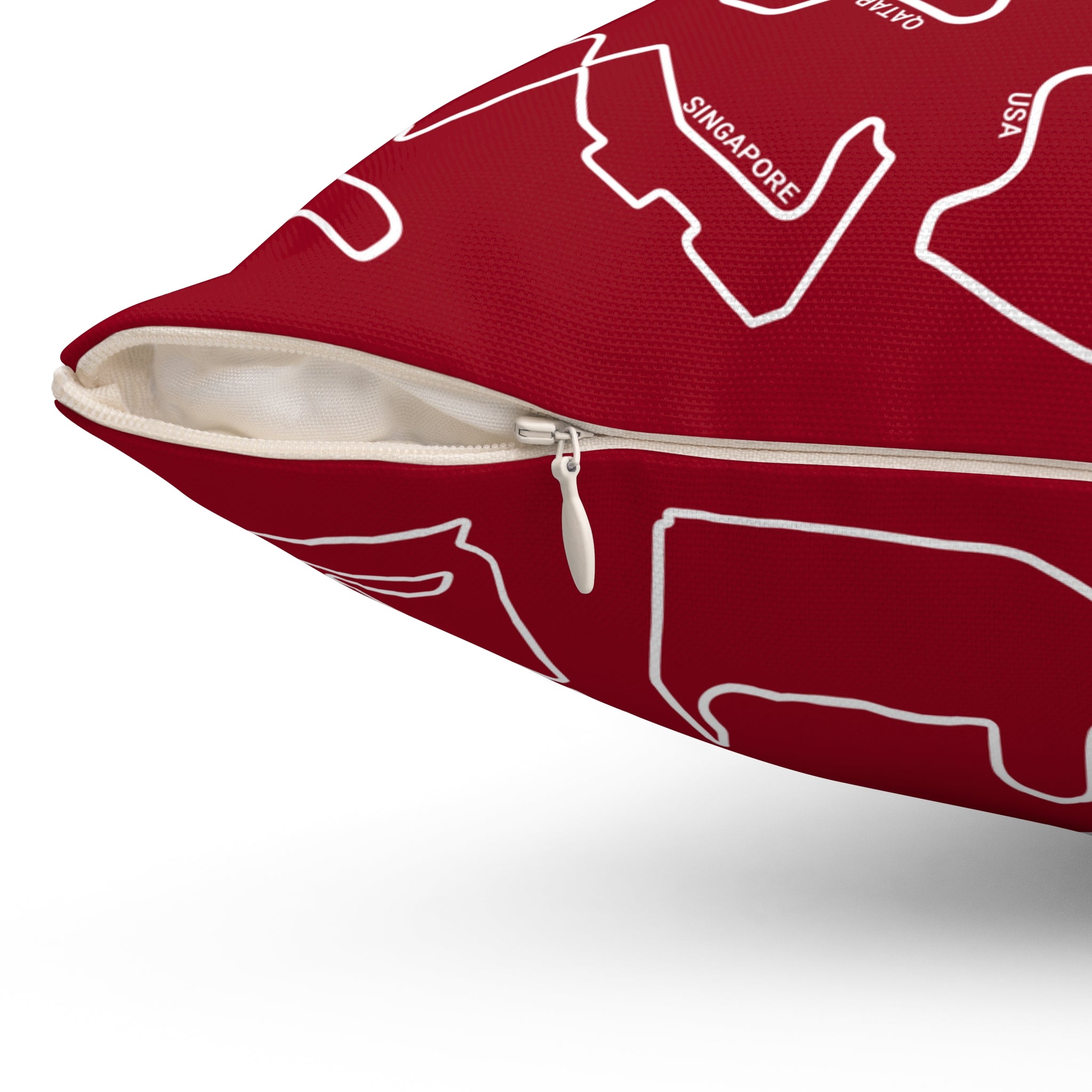 F1 Race Tracks - Red Cushion
