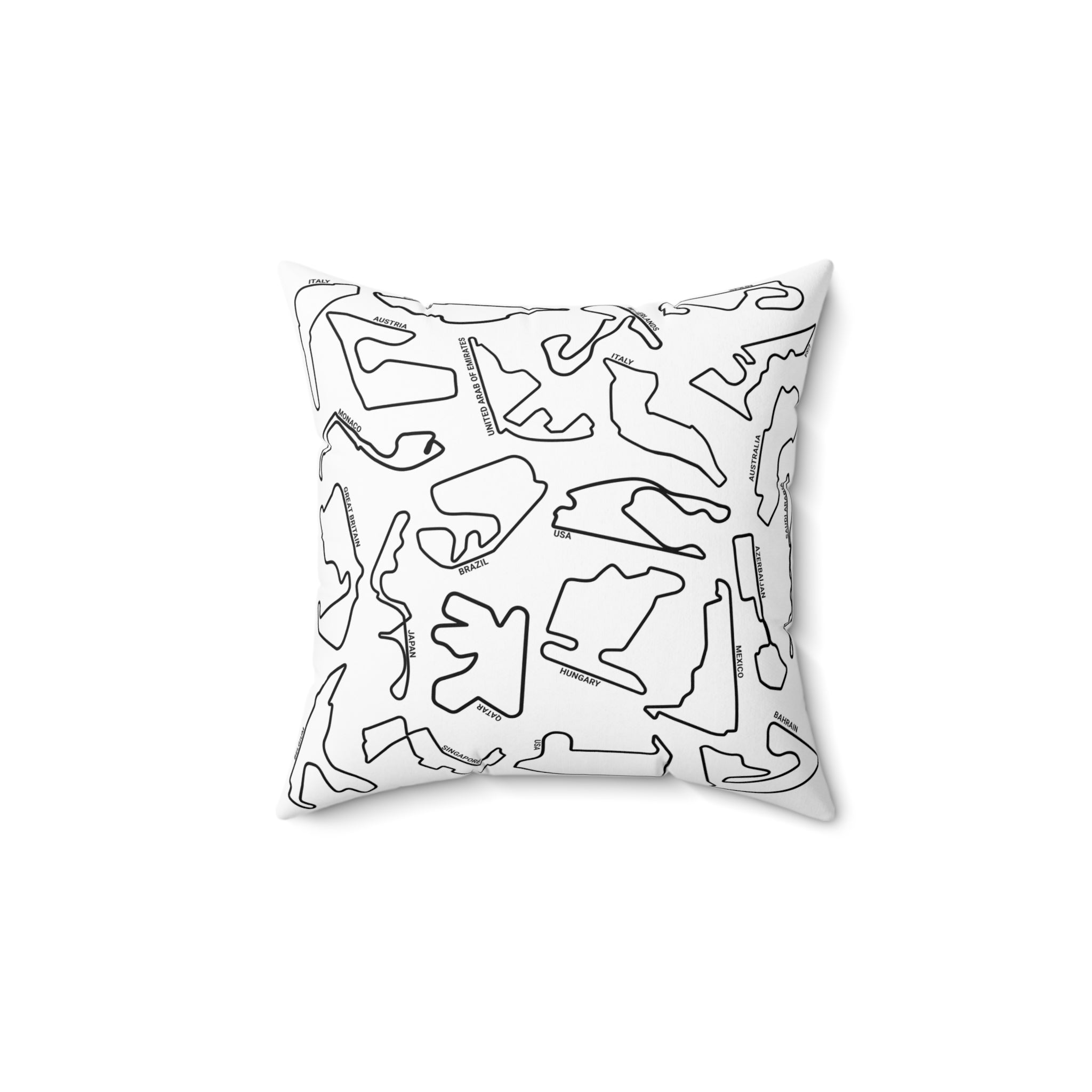 F1 Race Tracks - White Cushion