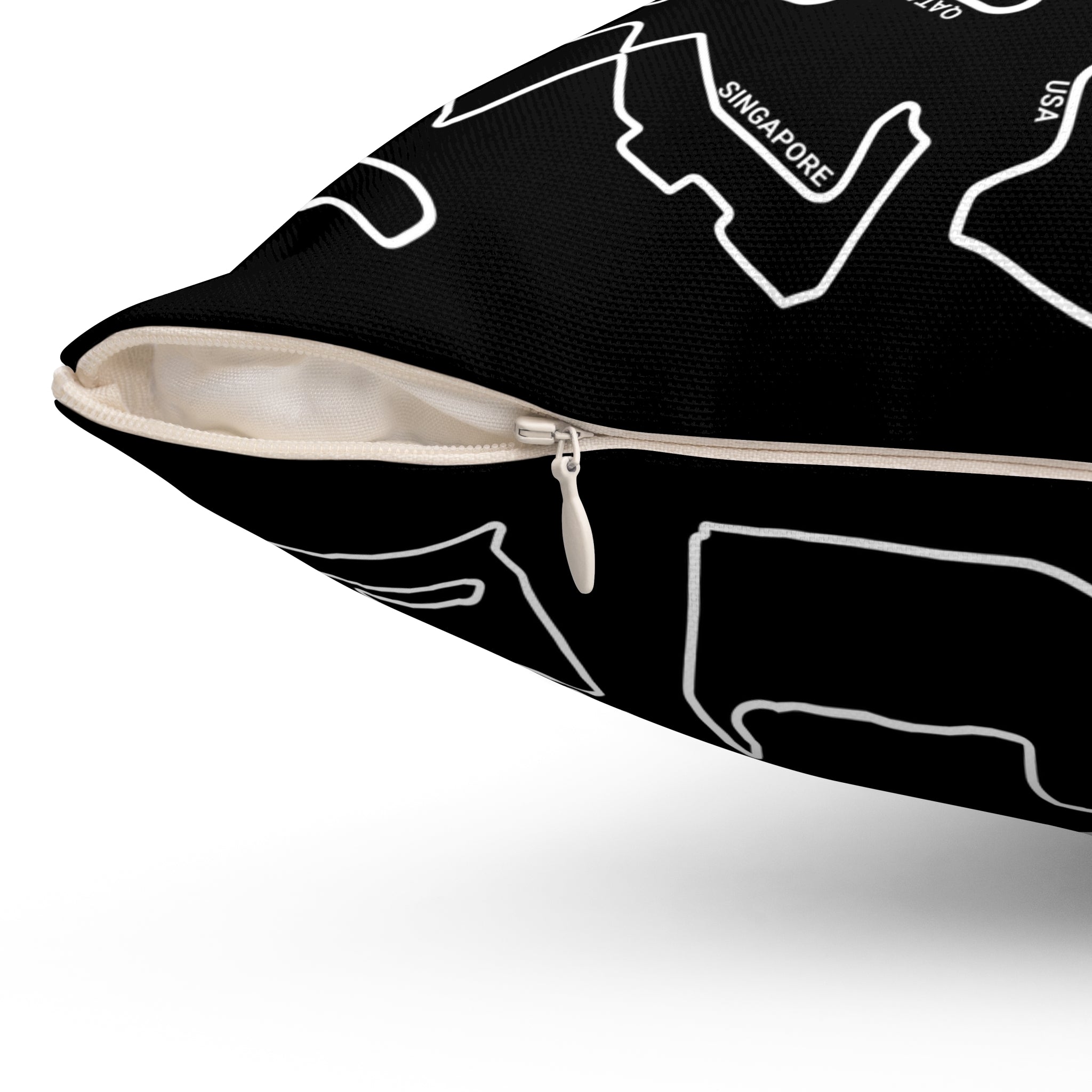 F1 Race Tracks - Black Cushion