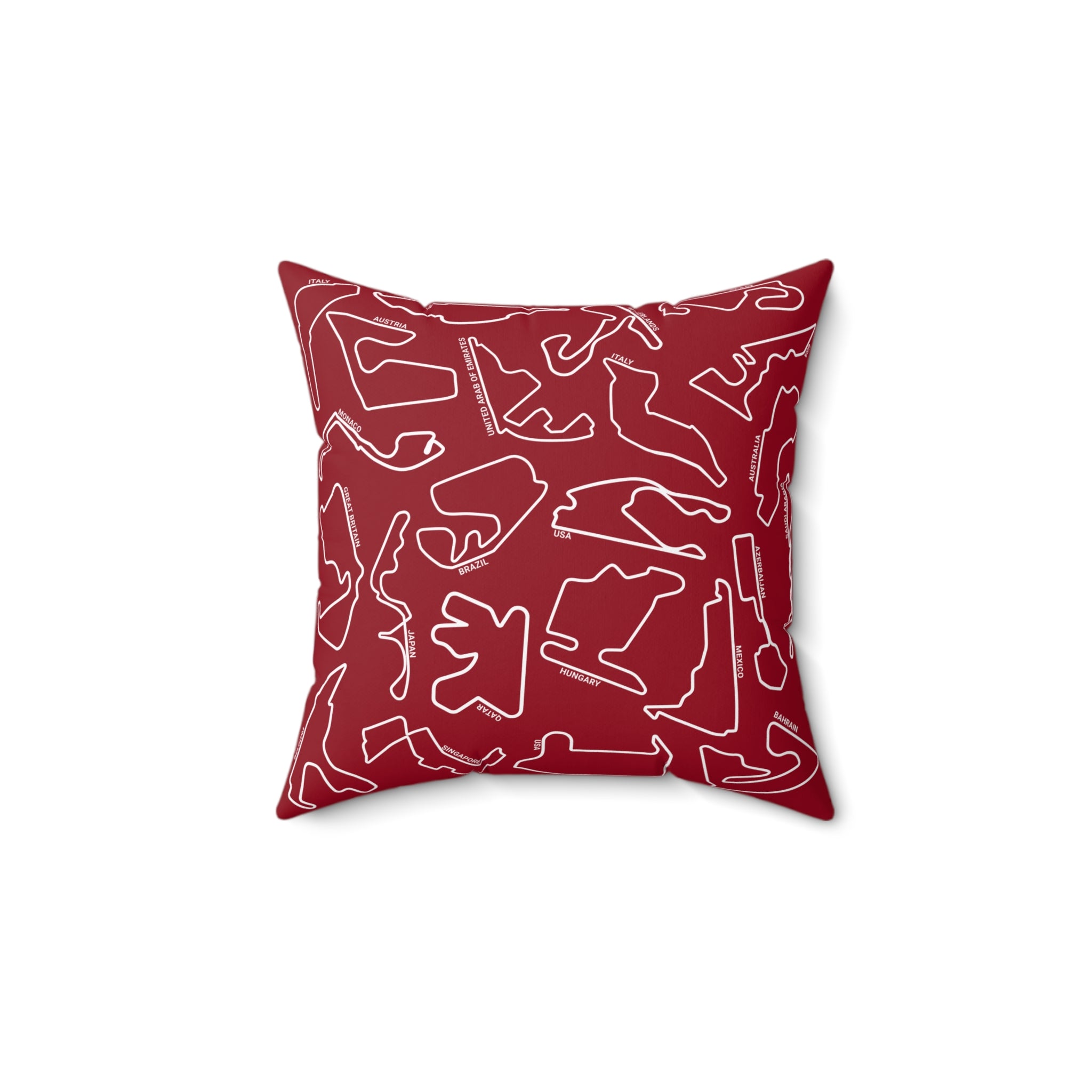 F1 Race Tracks - Red Cushion