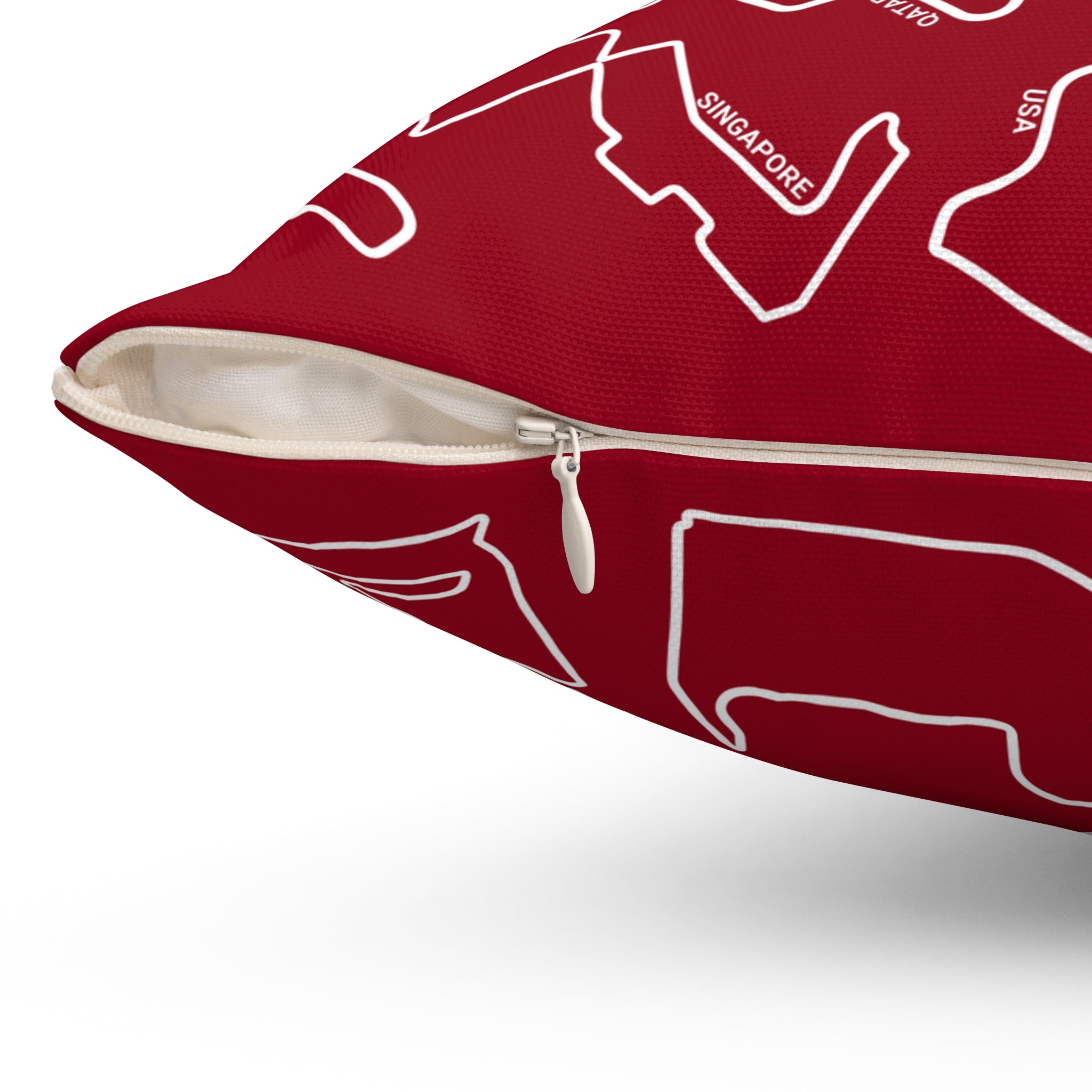 F1 Race Tracks - Red Cushion