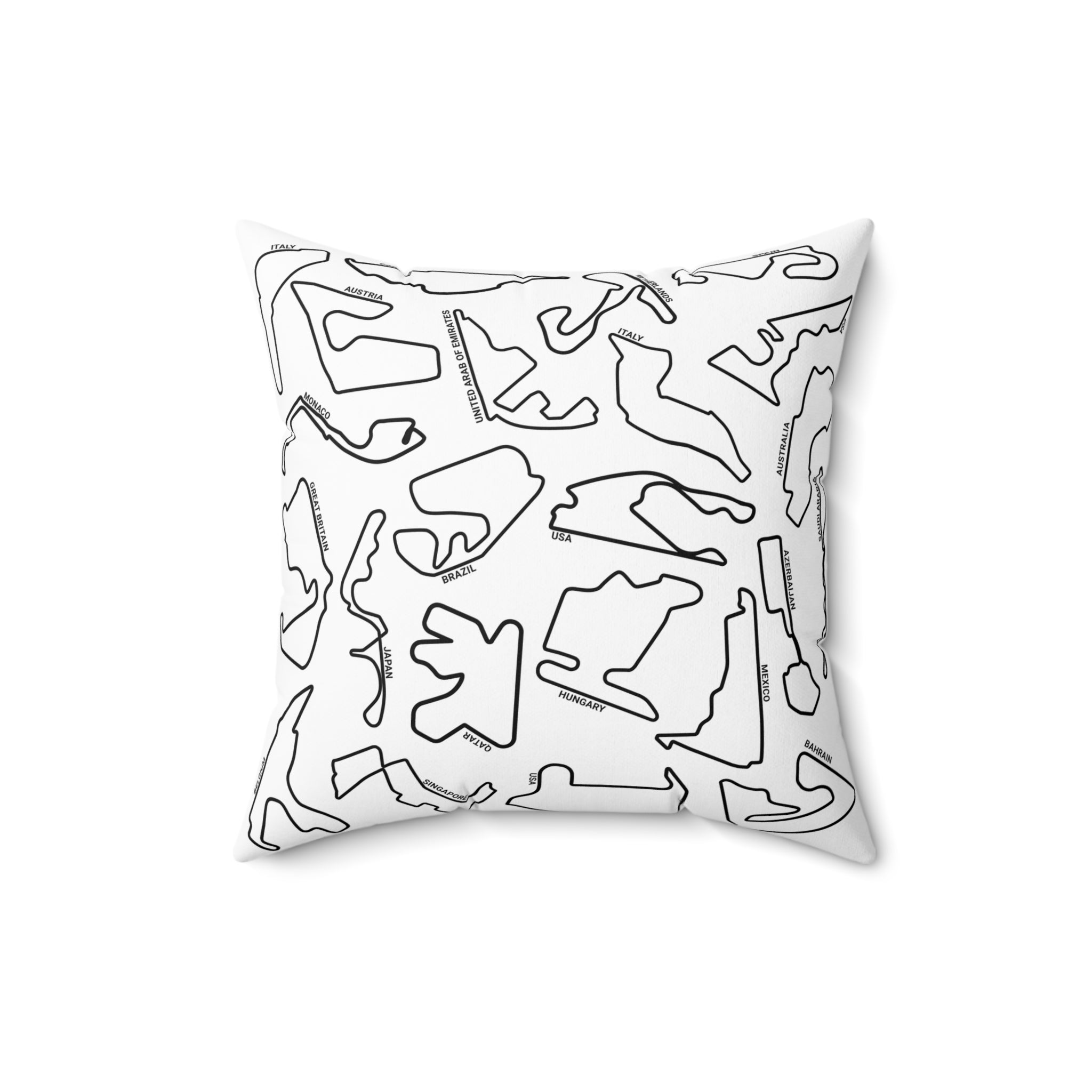 F1 Race Tracks - White Cushion