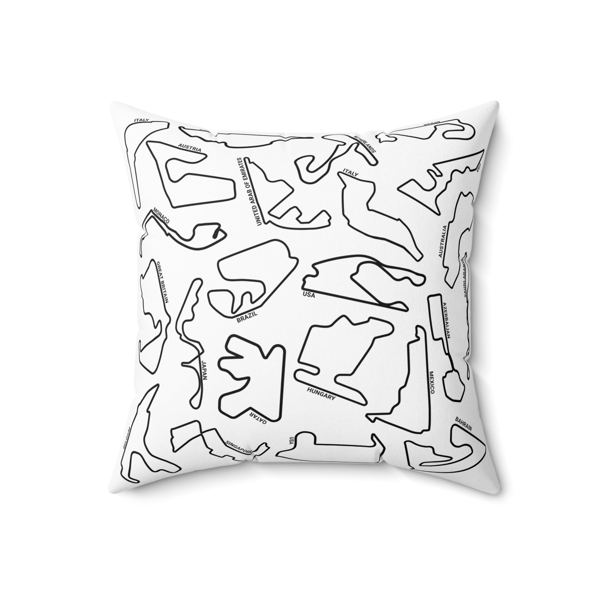 F1 Race Tracks - White Cushion