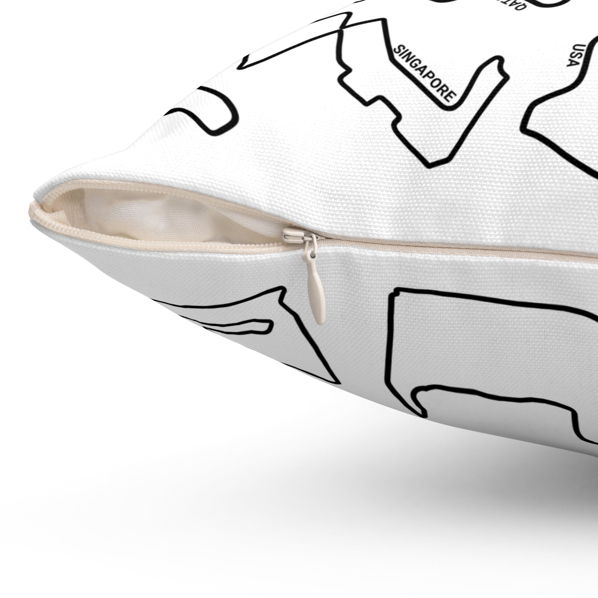 F1 Race Tracks - White Cushion