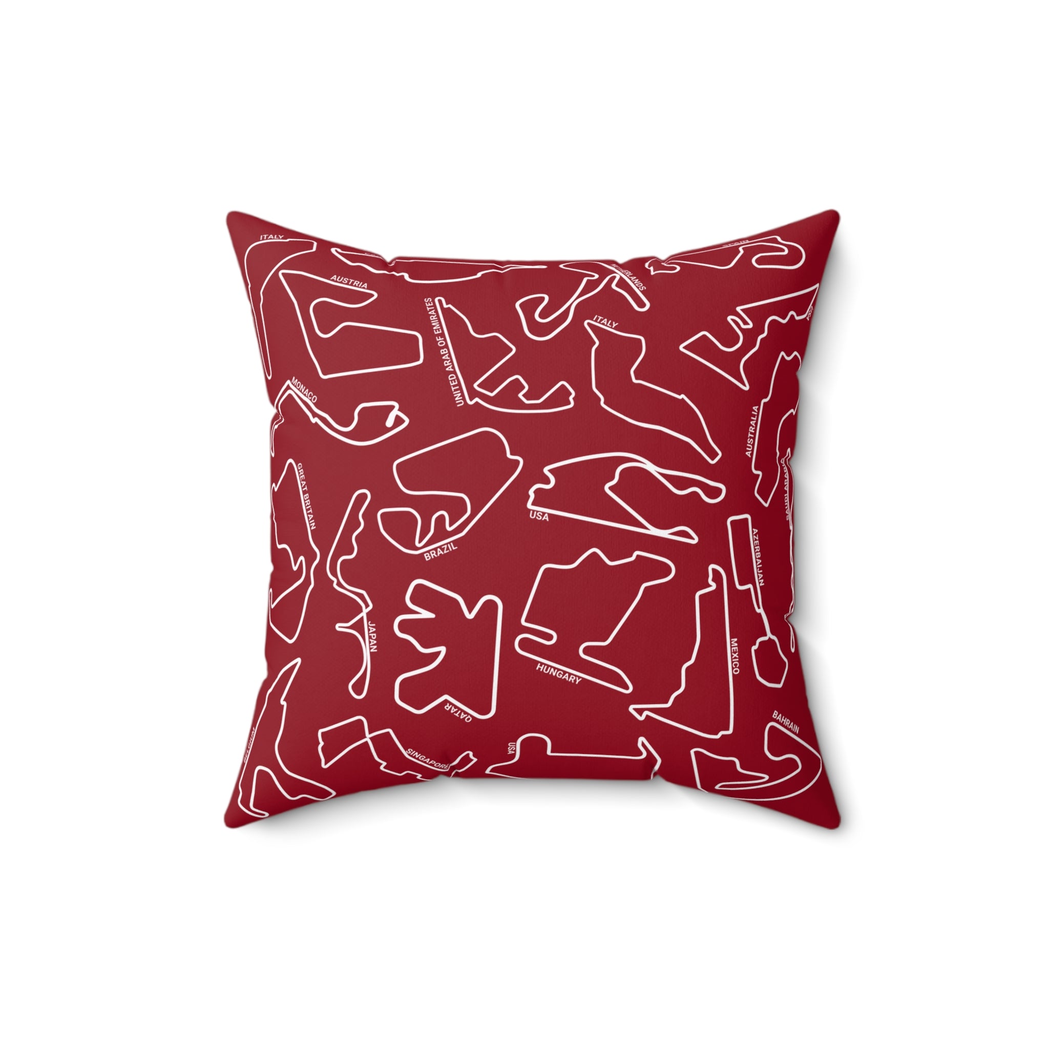 F1 Race Tracks - Red Cushion