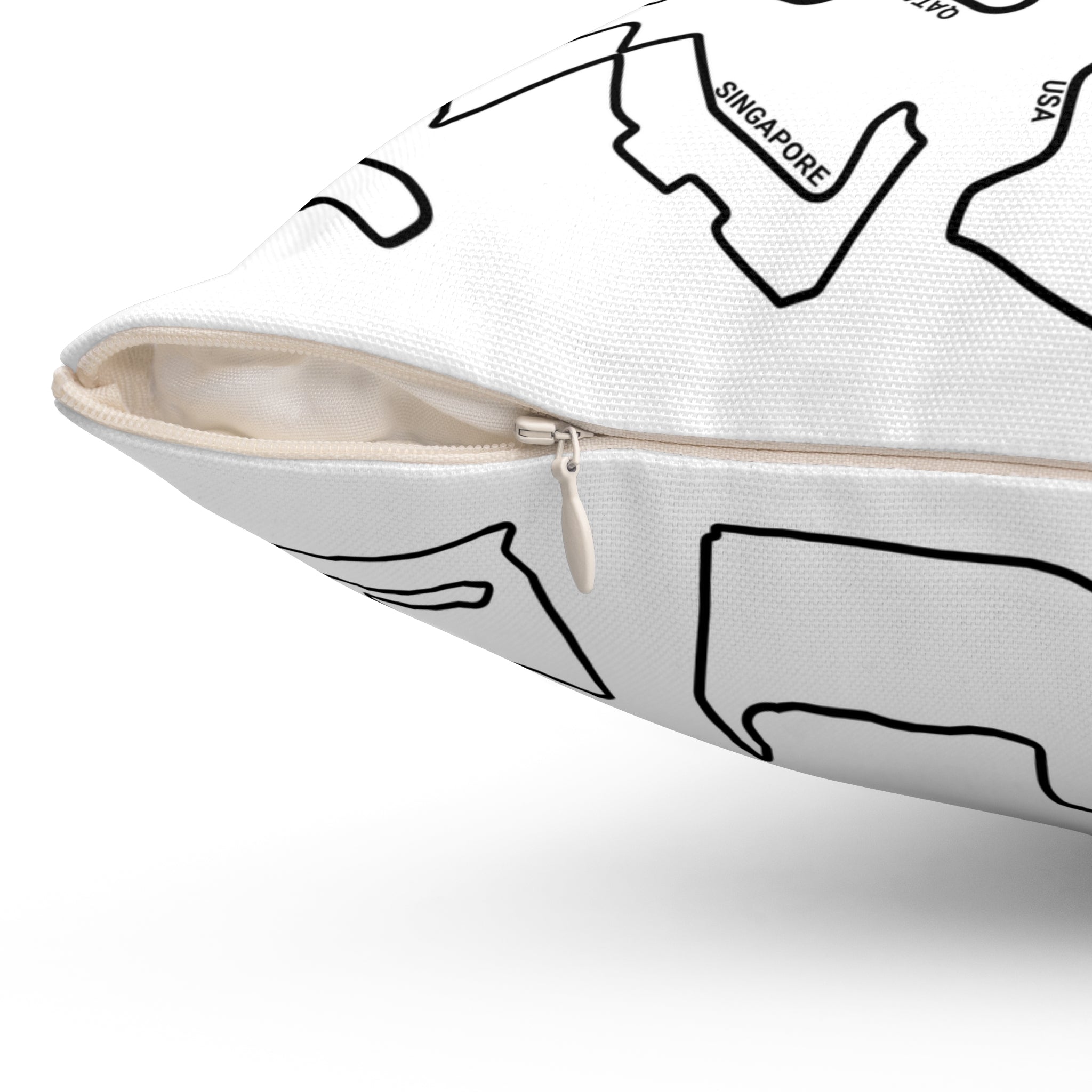 F1 Race Tracks - White Cushion