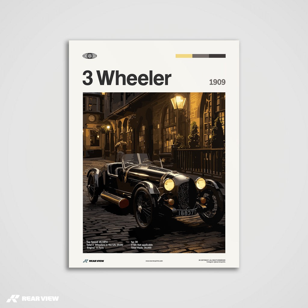 3 Wheeler 1909 - Car Print
