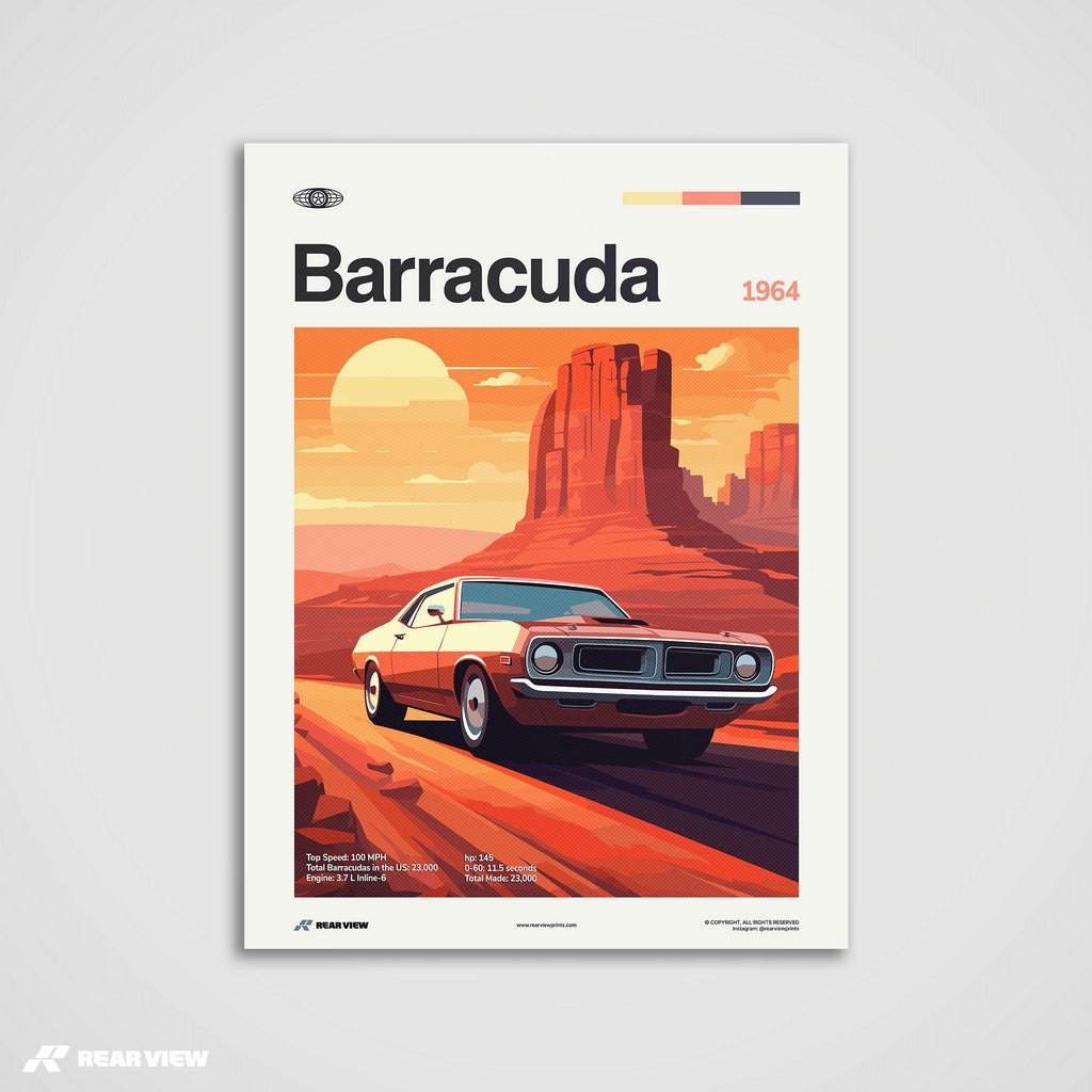 Barracuda 1964 - Car Print