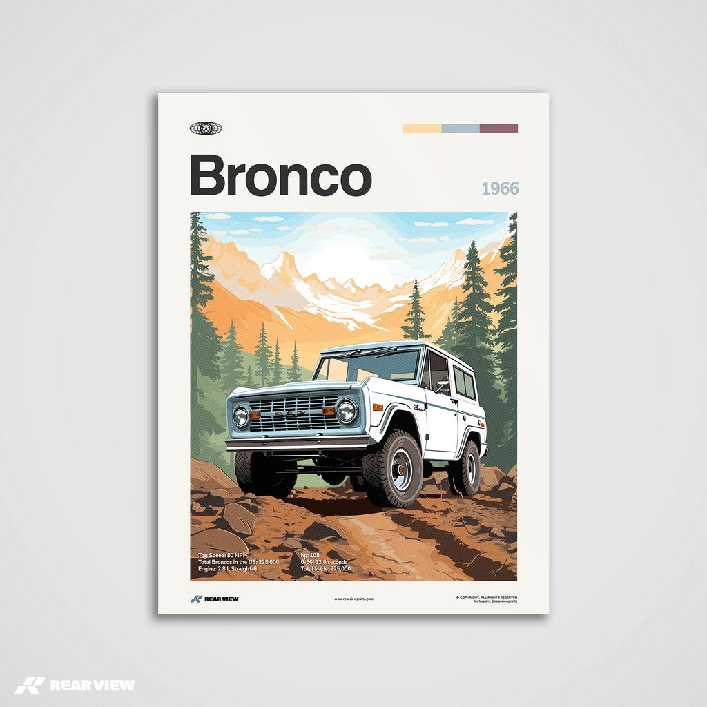 Bronco 1966 - Car Print