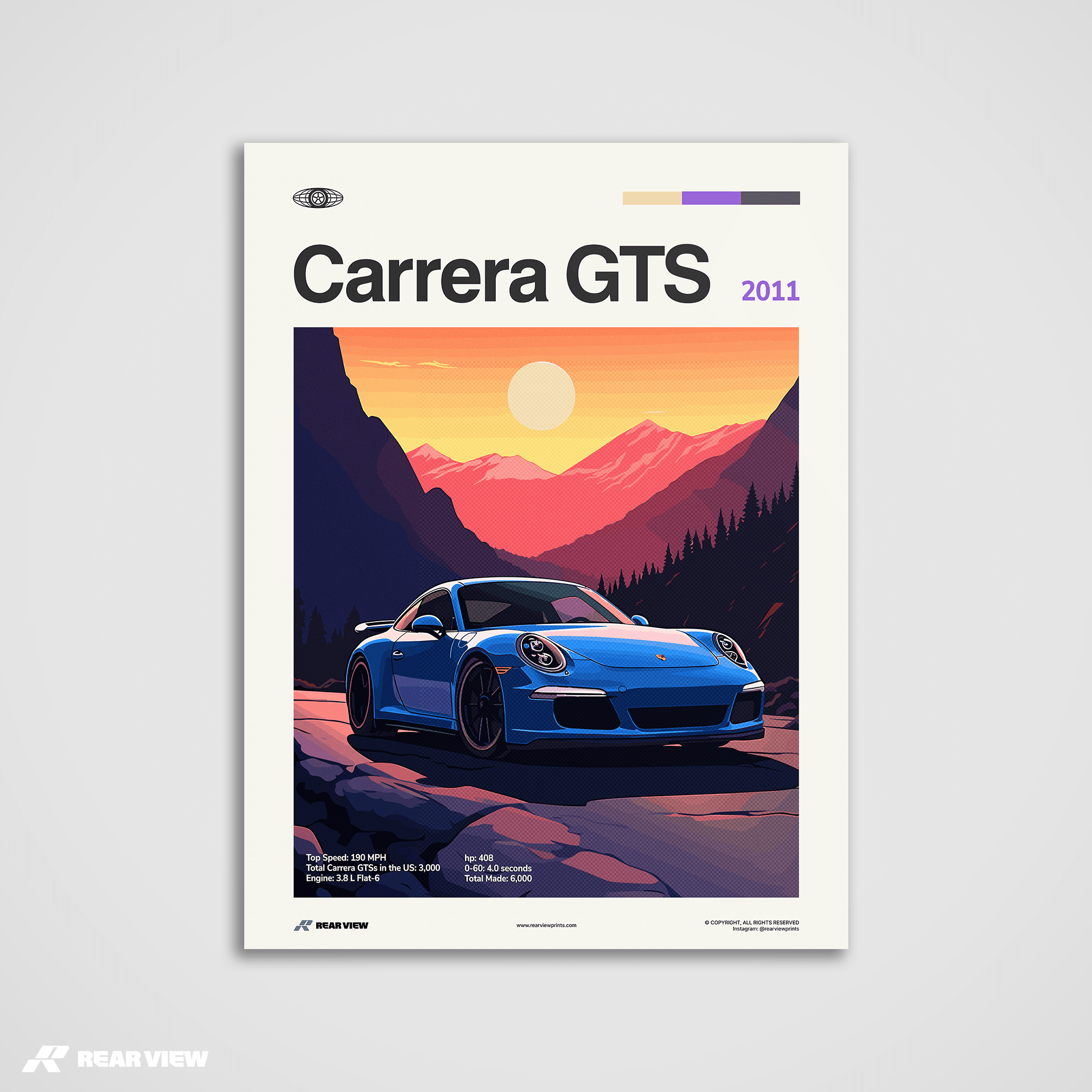 911 Carrera GTS 2011 - Car Print
