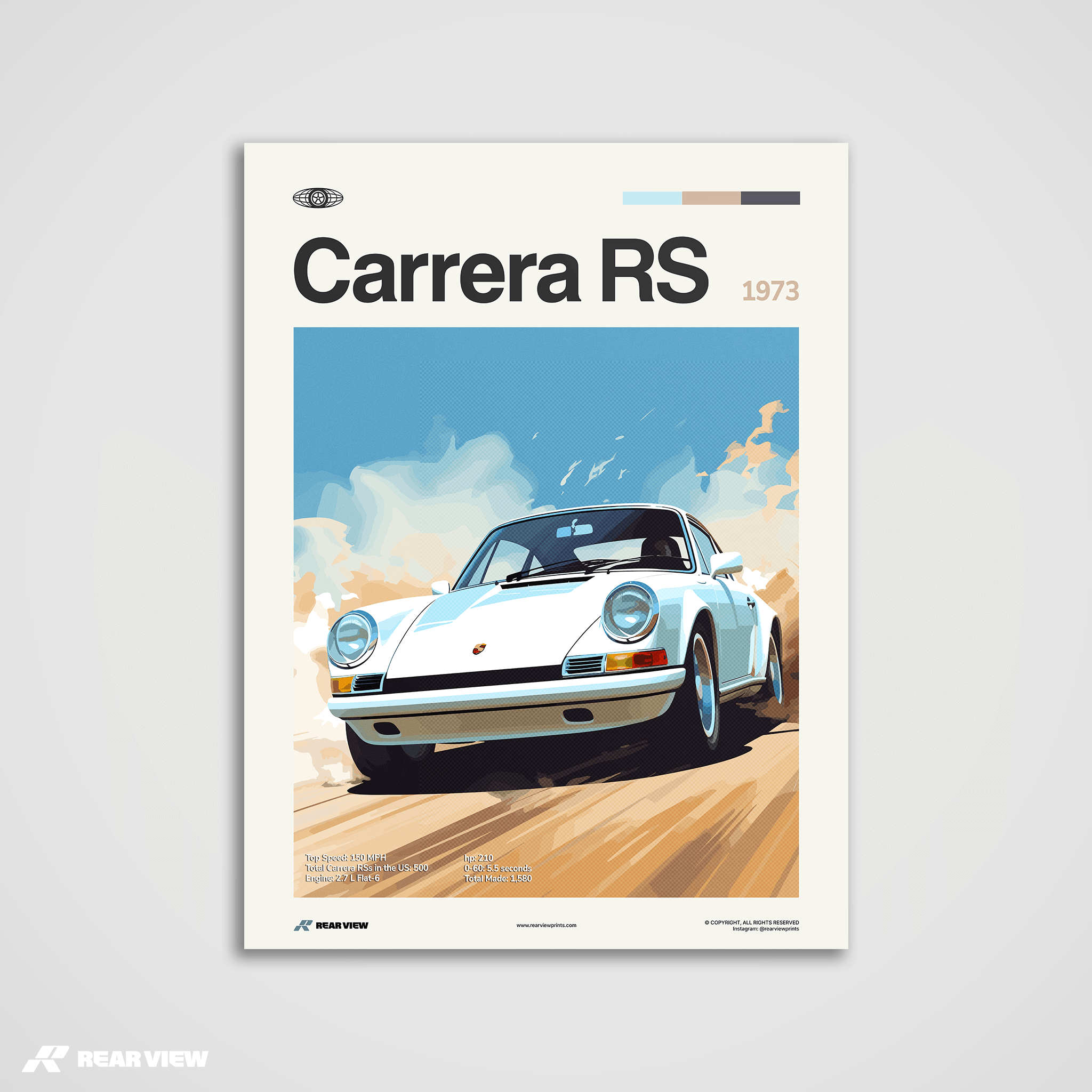 911 Carrera RS 1973 - Car Print