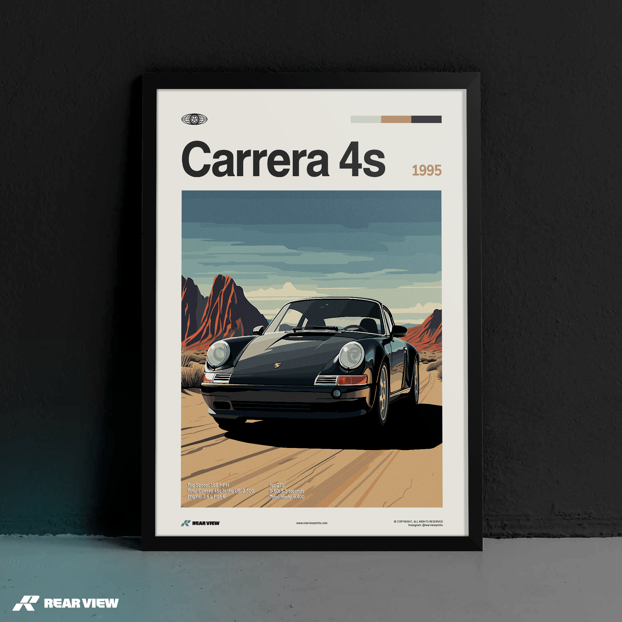 911 Carrera 4s 1995 - Car Print
