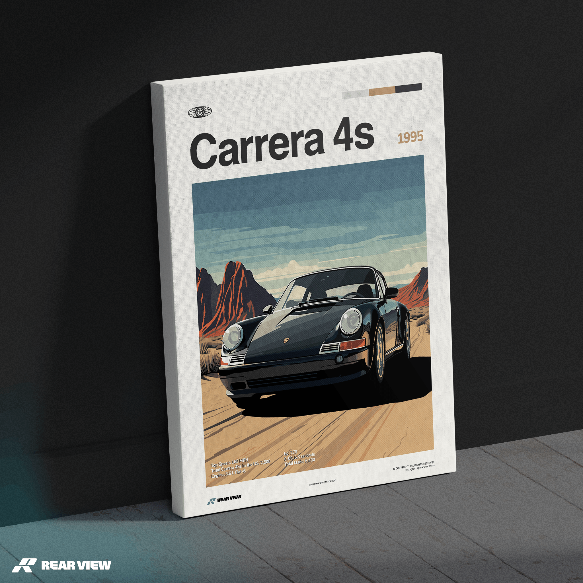 911 Carrera 4s 1995 - Car Print