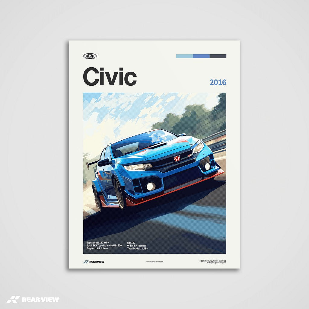 Civic 2016 - Car Print