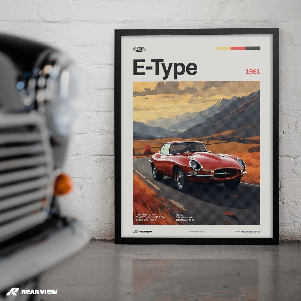 E-Type 1961 - Car Print