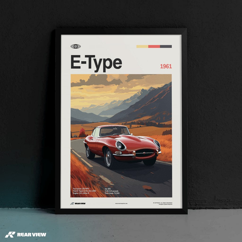 E-Type 1961 - Car Print