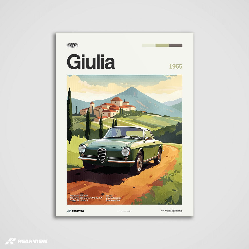 Giulia 1965 - Car Print