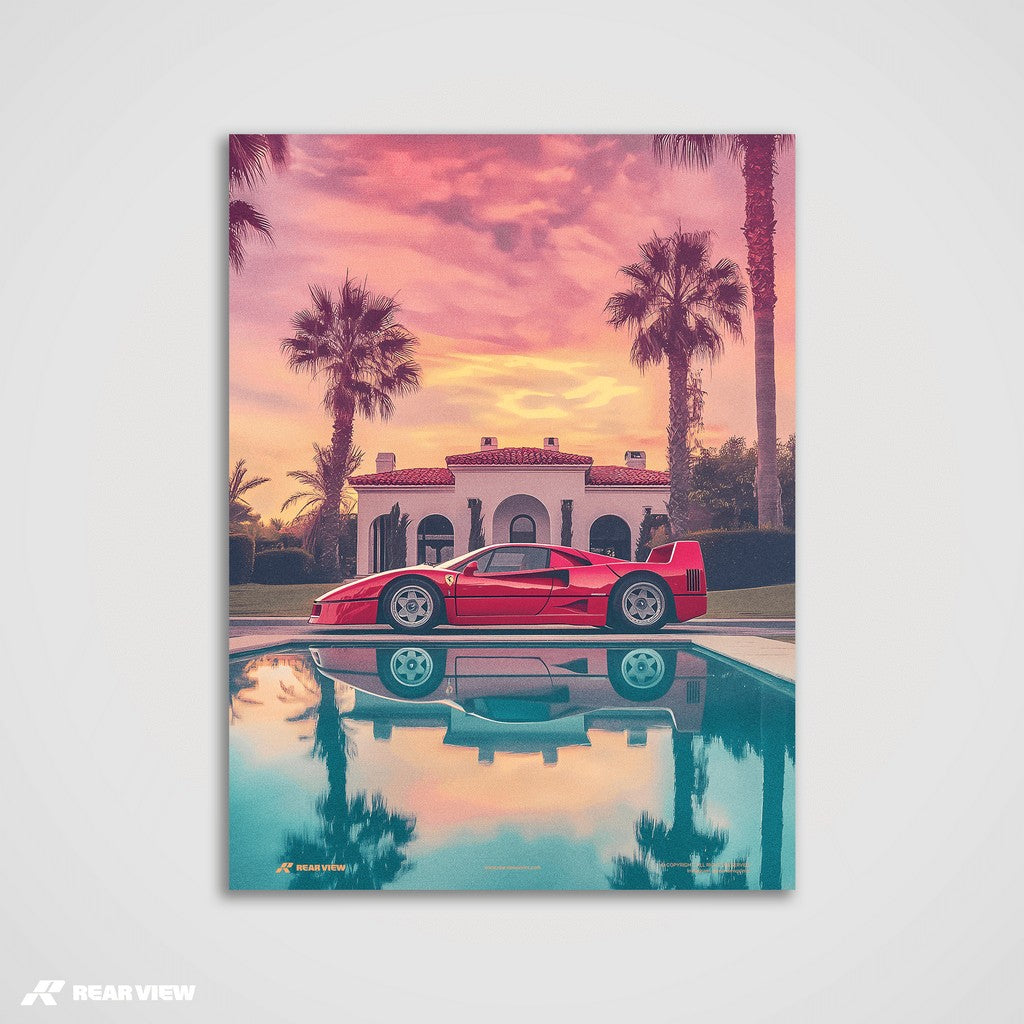 Sunset Mirage - F40 Art Print