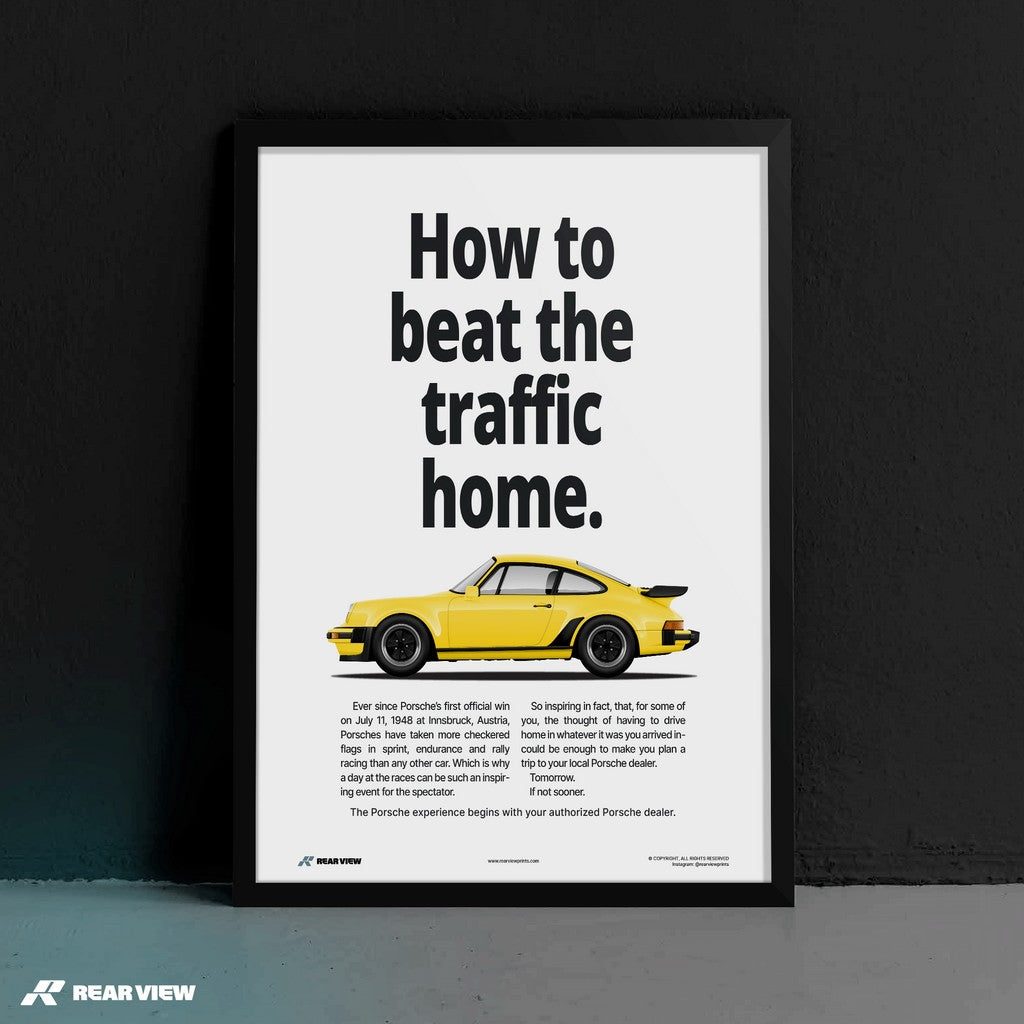 Schlagen Sie den Verkehr - 930 Turbo Vintage Kunstdruck