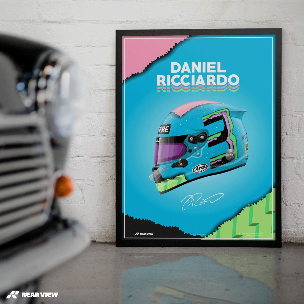Silver Evolution – Ricciardo Helmet Art Print