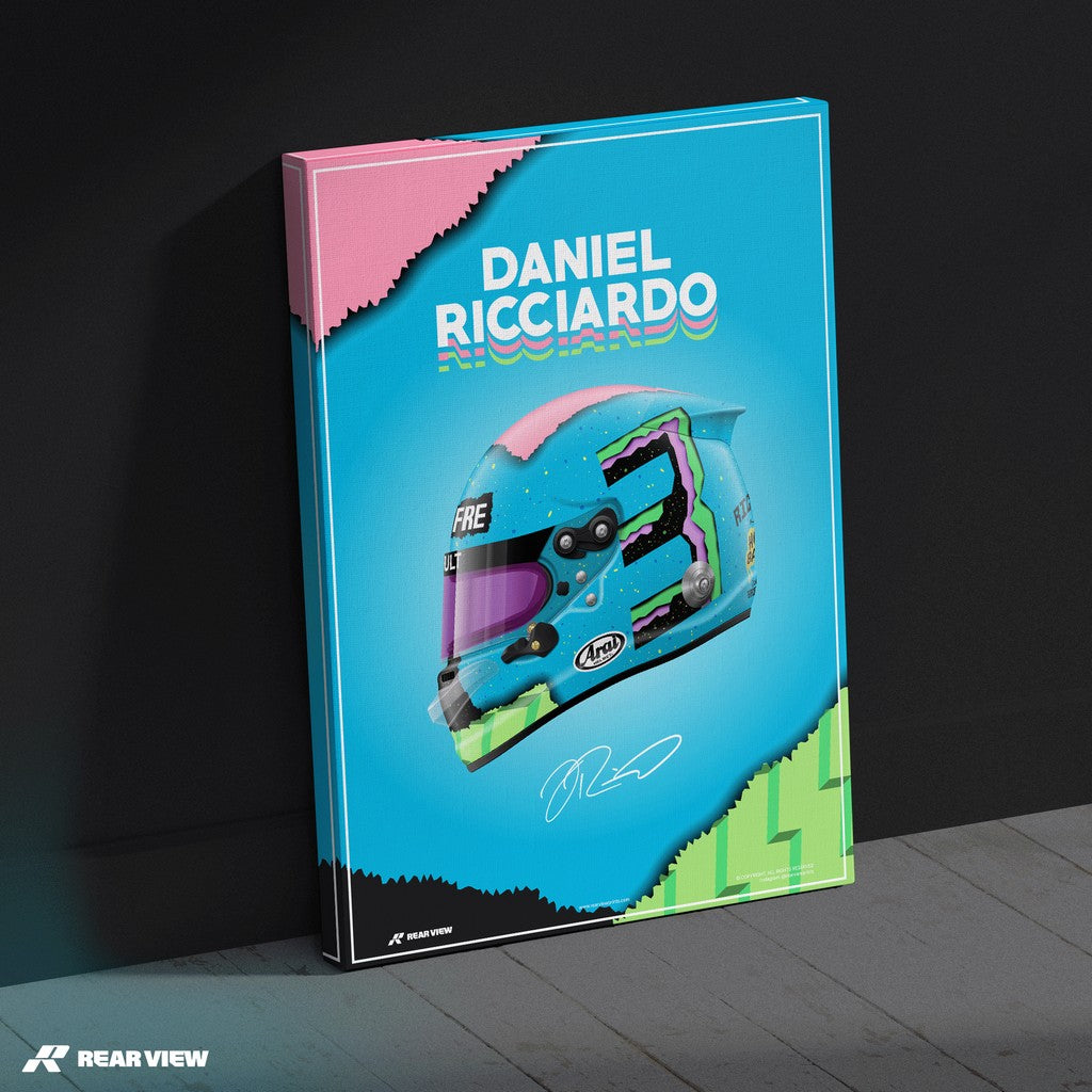 Silver Evolution – Ricciardo Helmet Art Print