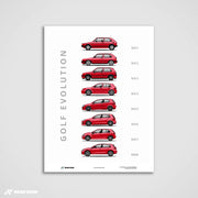 Golf - Auto Kunstdruck