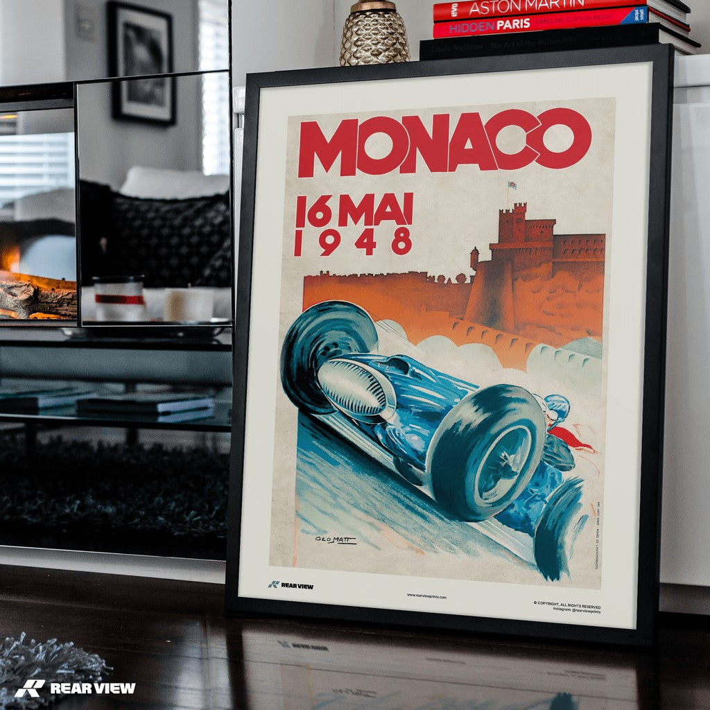 Vintage Grand Prix 1948 - Monaco Art Print