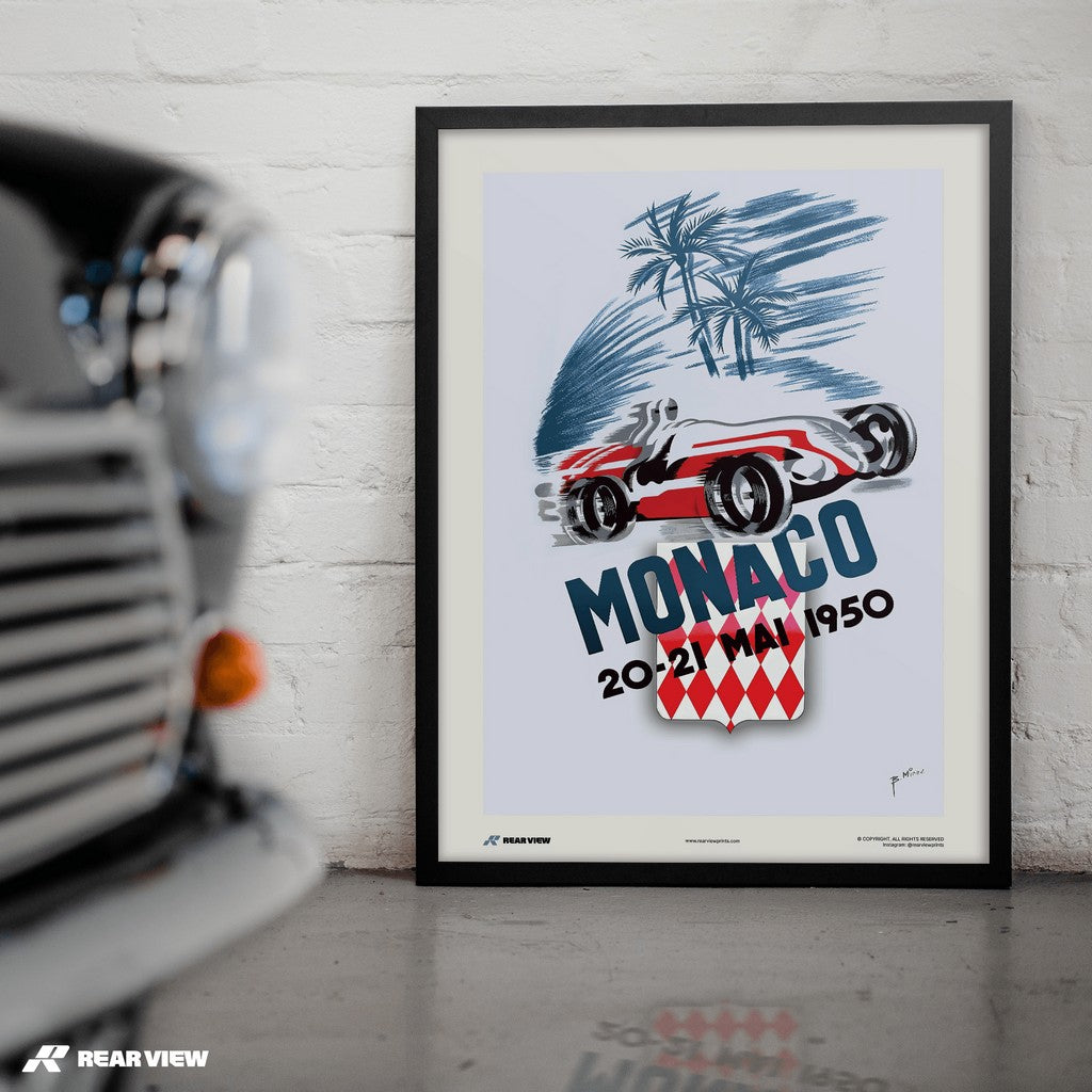 Vintage Grand Prix 1950 - Monaco Art Print