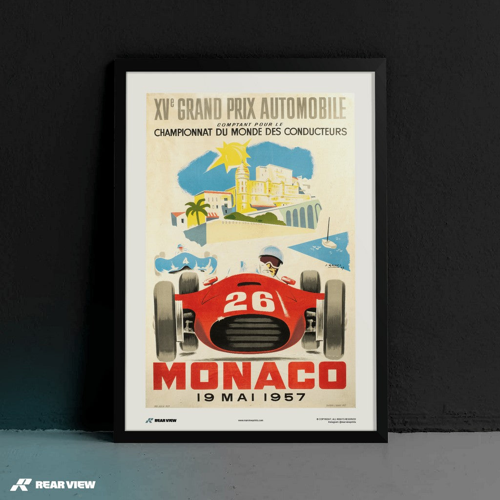 Vintage Grand Prix 1957 - Monaco Art Print