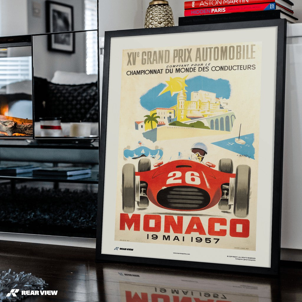 Vintage Grand Prix 1957 - Monaco Art Print