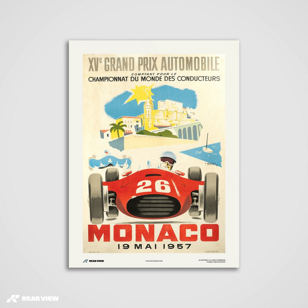 Vintage Grand Prix 1957 - Monaco Art Print