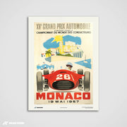 Vintage Grand Prix 1957 - Monaco Art Print
