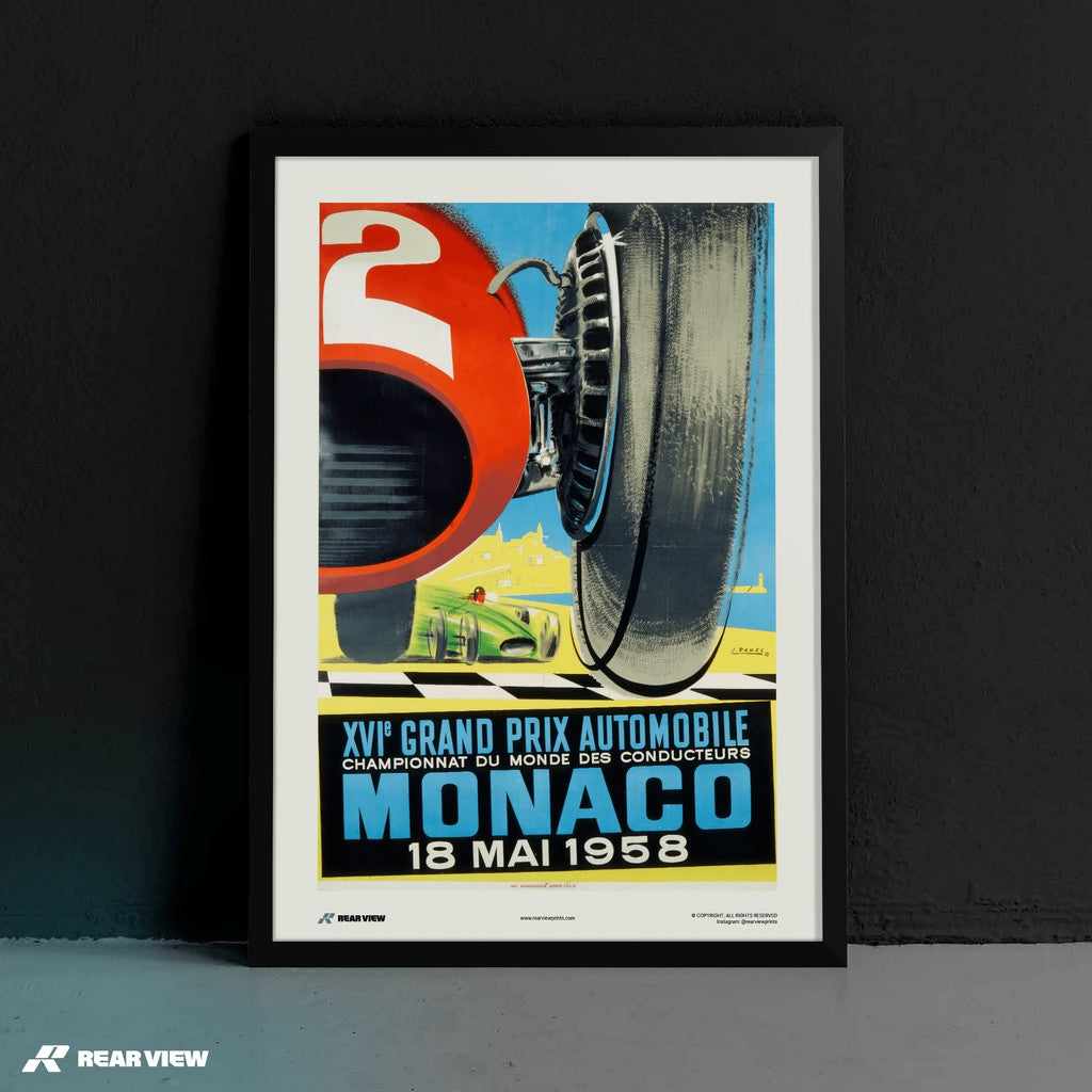 Vintage Grand Prix 1958 - Monaco Art Print
