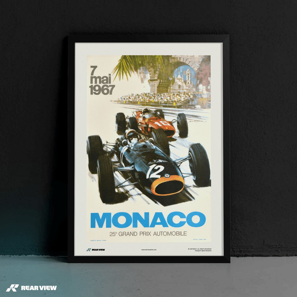 Vintage Grand Prix 1967 - Monaco Art Print
