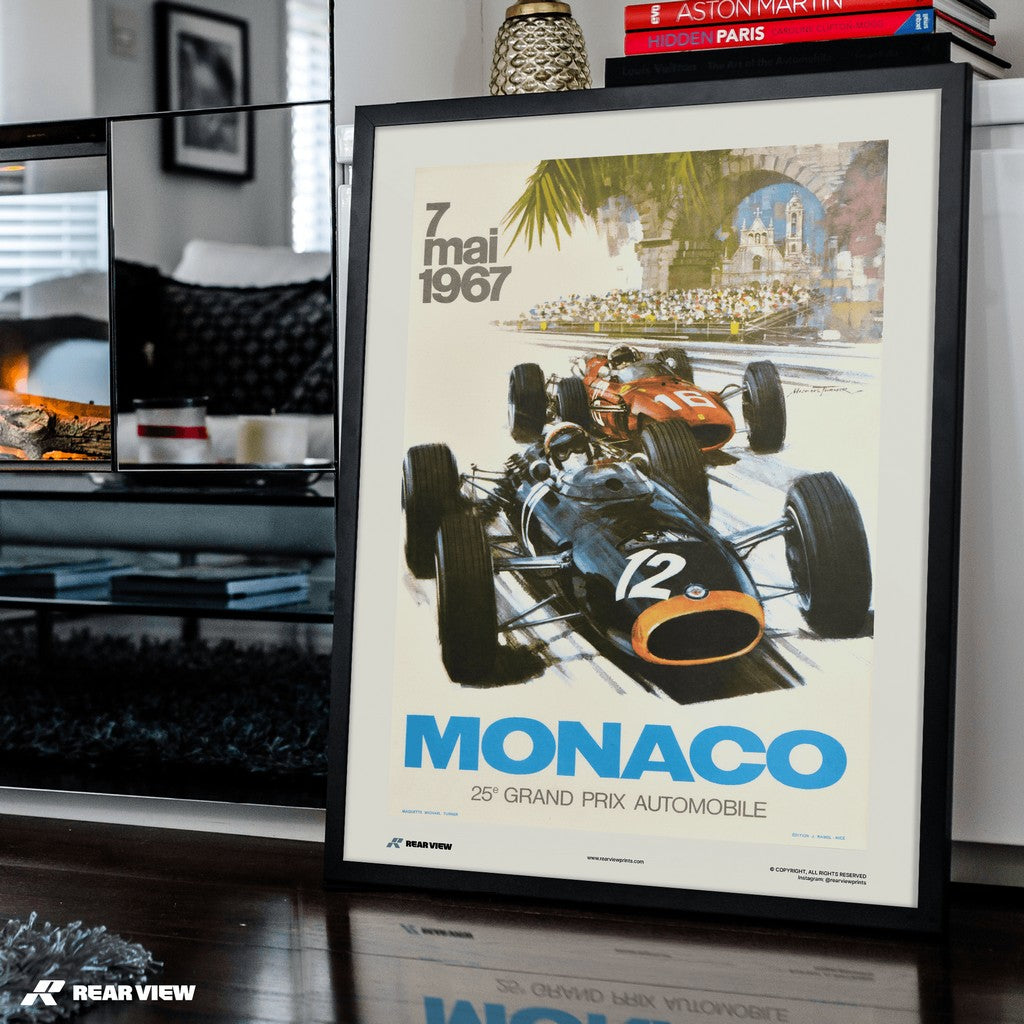 Vintage Grand Prix 1967 - Monaco Art Print