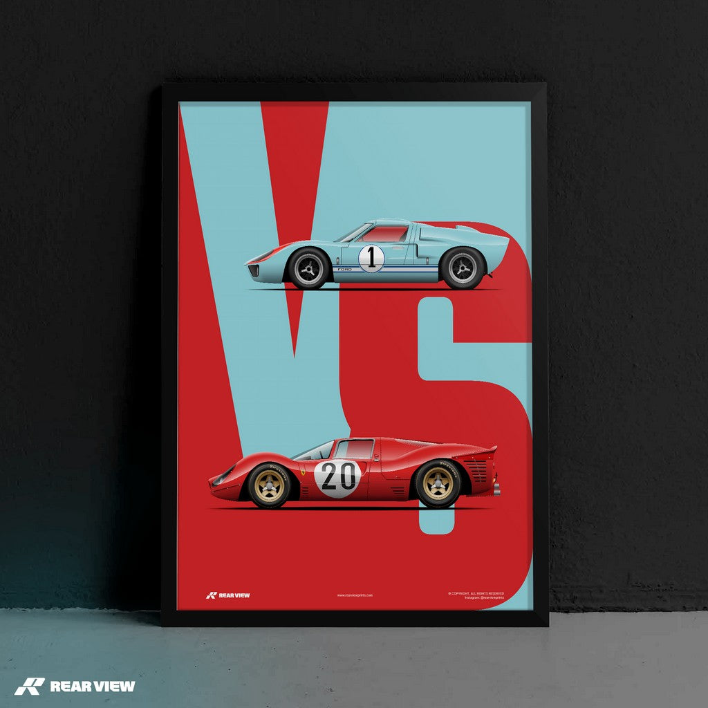 The Ultimate Endurance Rivalry – GT40 vs 330P3 Art Print