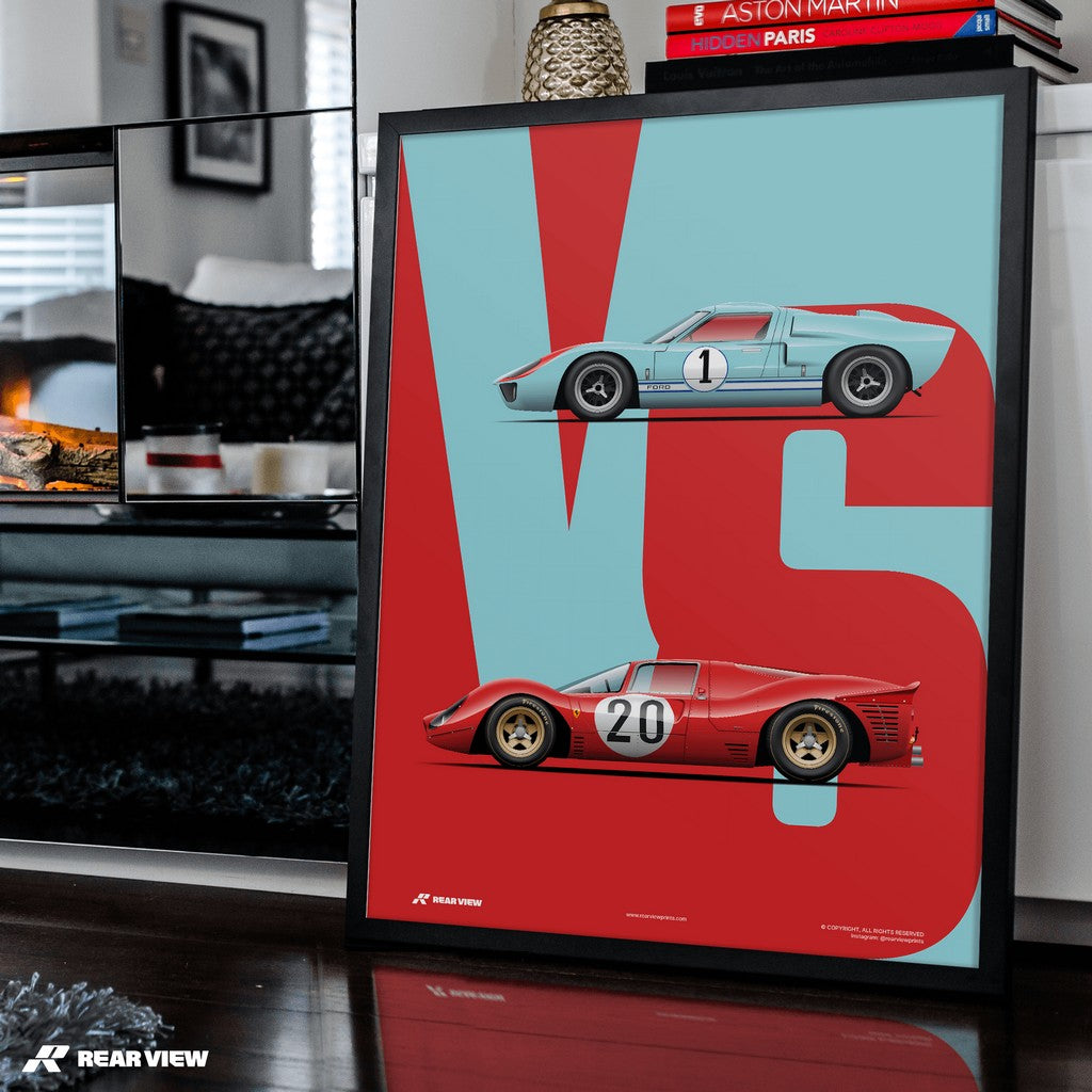 The Ultimate Endurance Rivalry – GT40 vs 330P3 Art Print