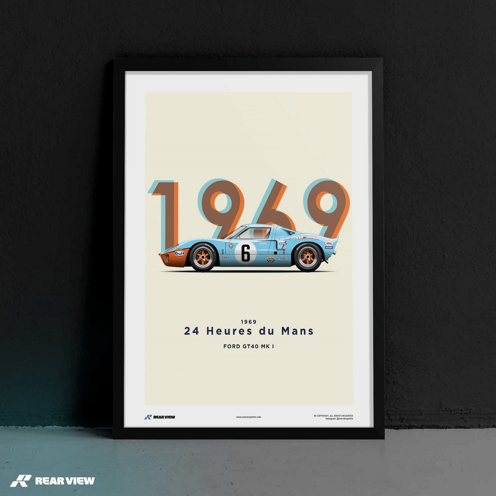 The Two Time Champion - GT40 1969 Art Print