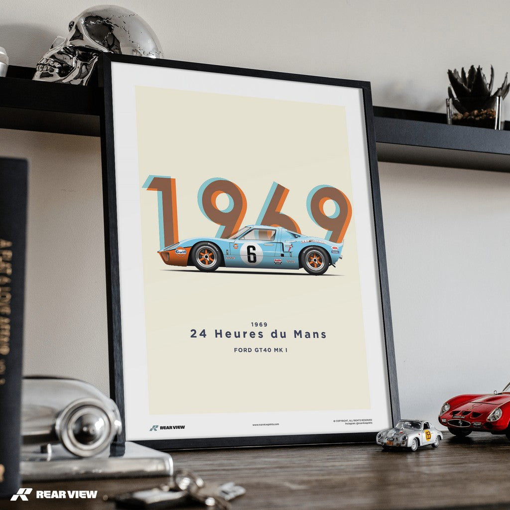 Der zweifache Champion - GT40 1969 Kunstdruck