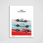 The Endurance Triple Threat - 908/8 LH vs GT40 vs 330 P3 Art Print