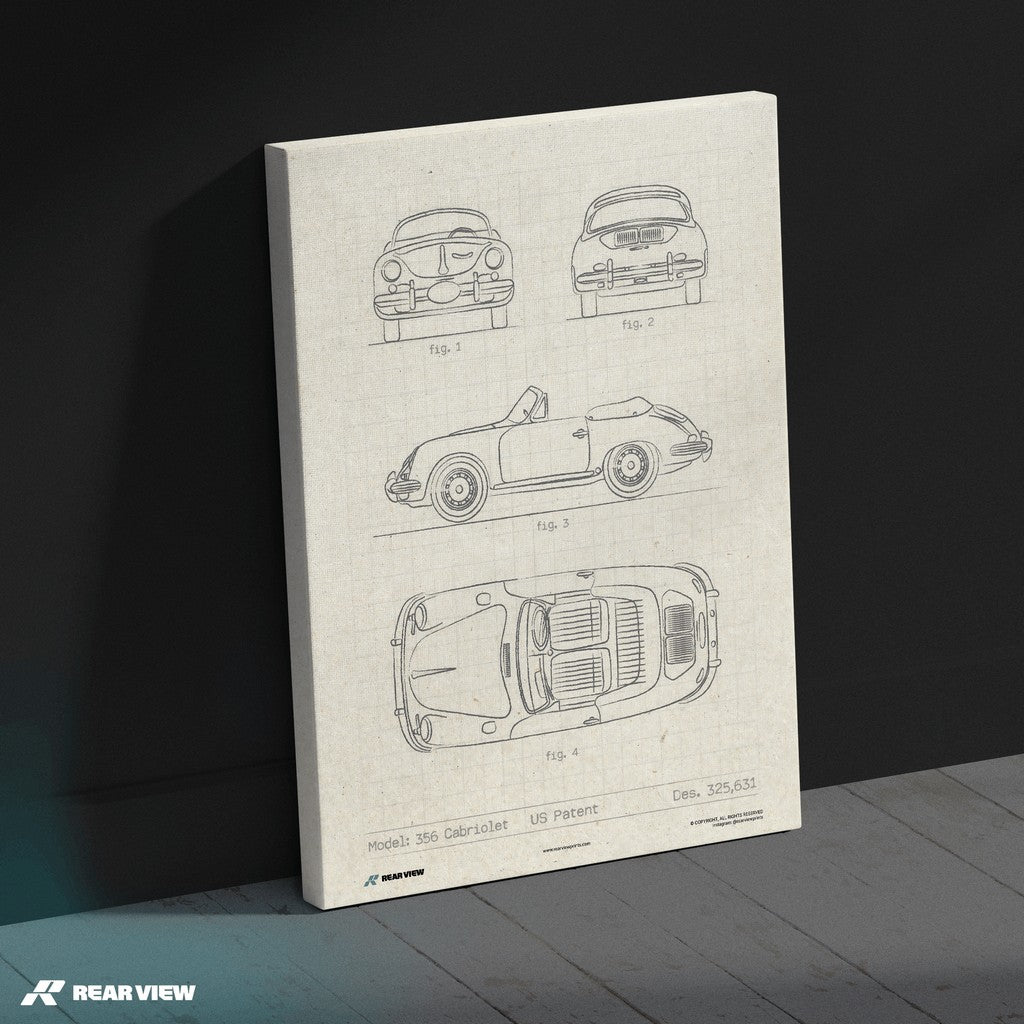 356 Cabriolet Patent - Kunstdruck