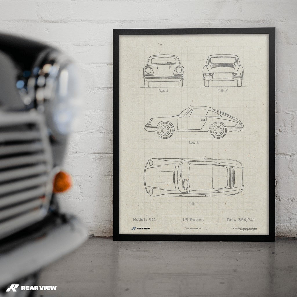 911 Car Patent - Art Print