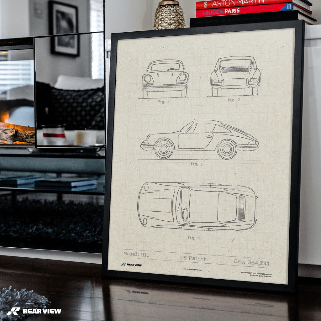 911 Car Patent - Art Print