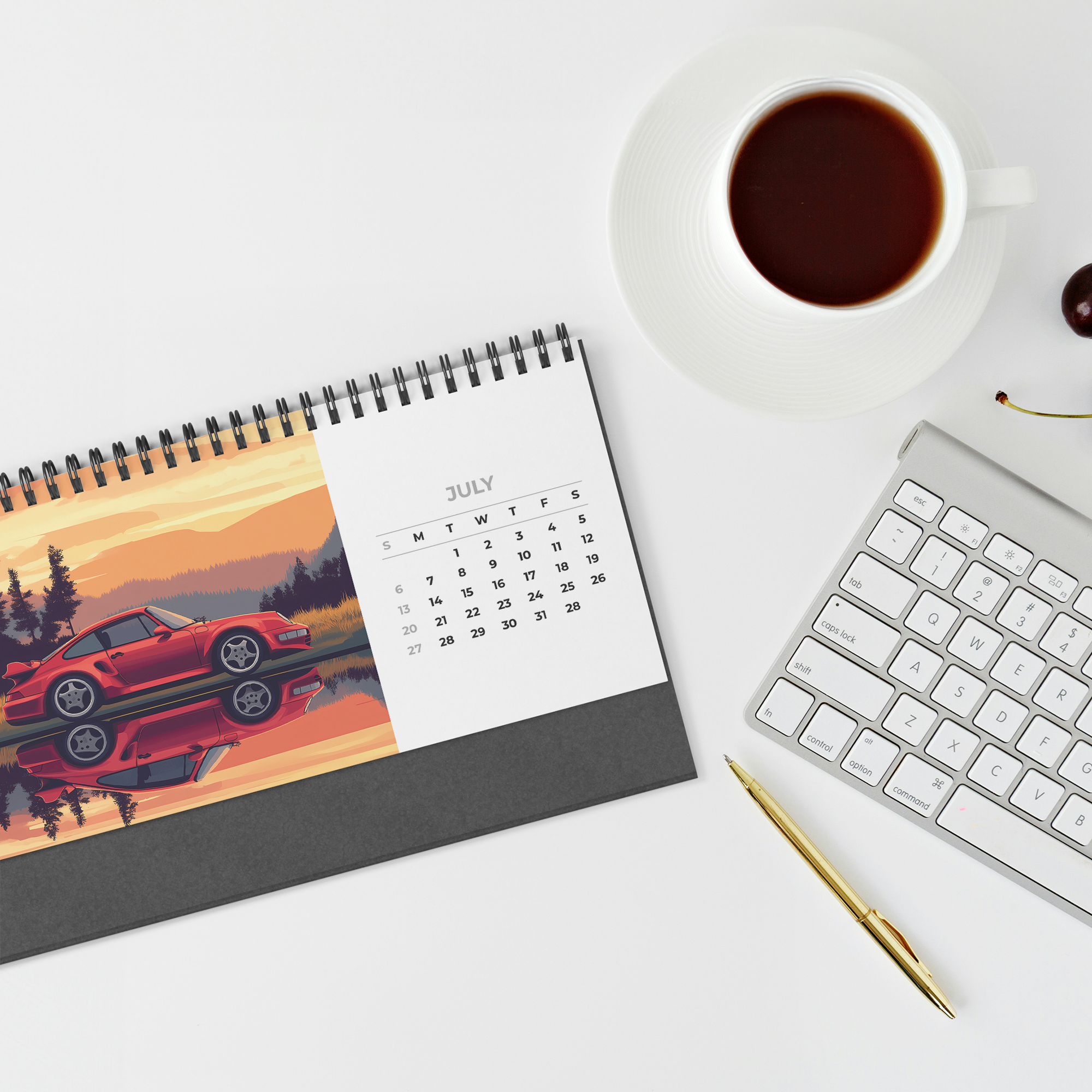 Porsche_Dreams_-_2025_Calendar_White_Table_Overhead_Mockup.png