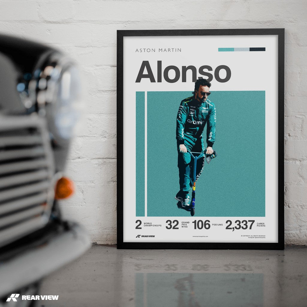 Der Bauplan der Geschwindigkeit – Silverstone Track Kunstdruck