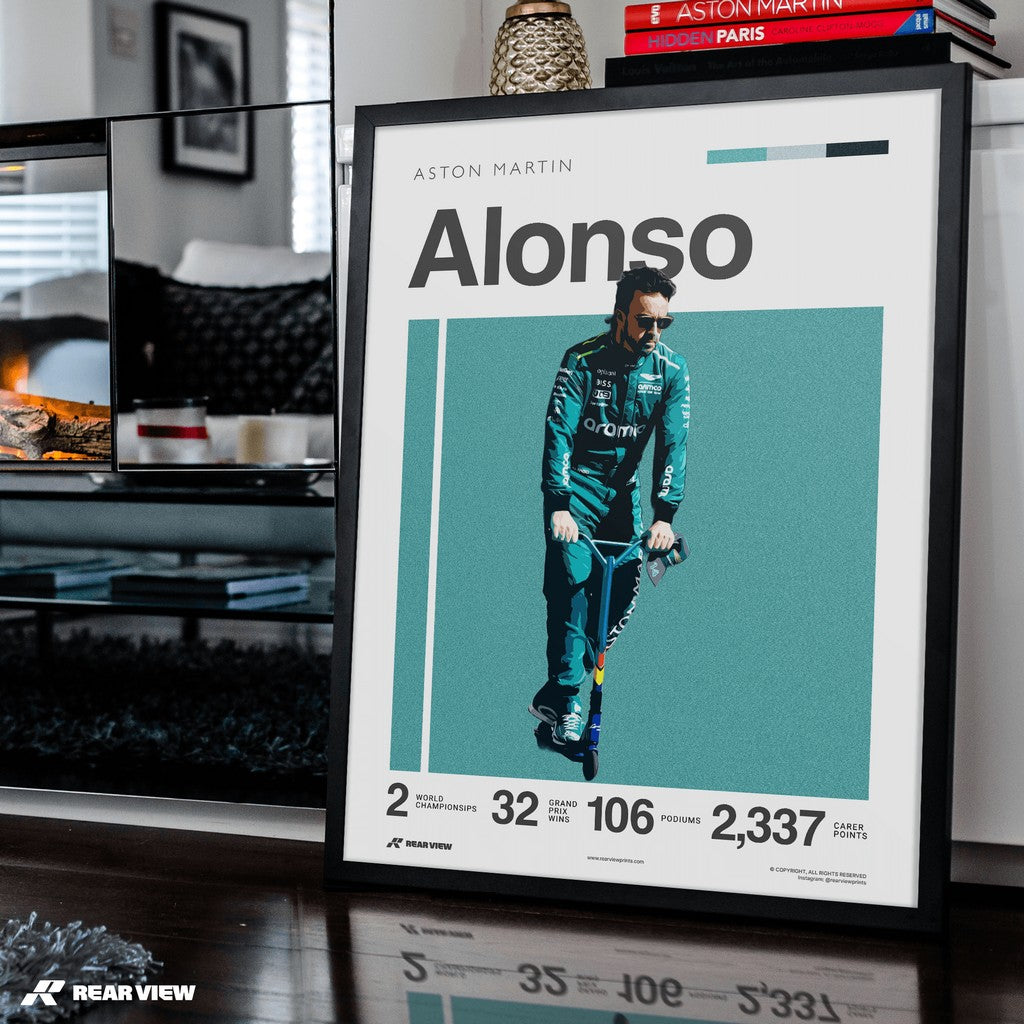 Der Bauplan der Geschwindigkeit – Silverstone Track Kunstdruck