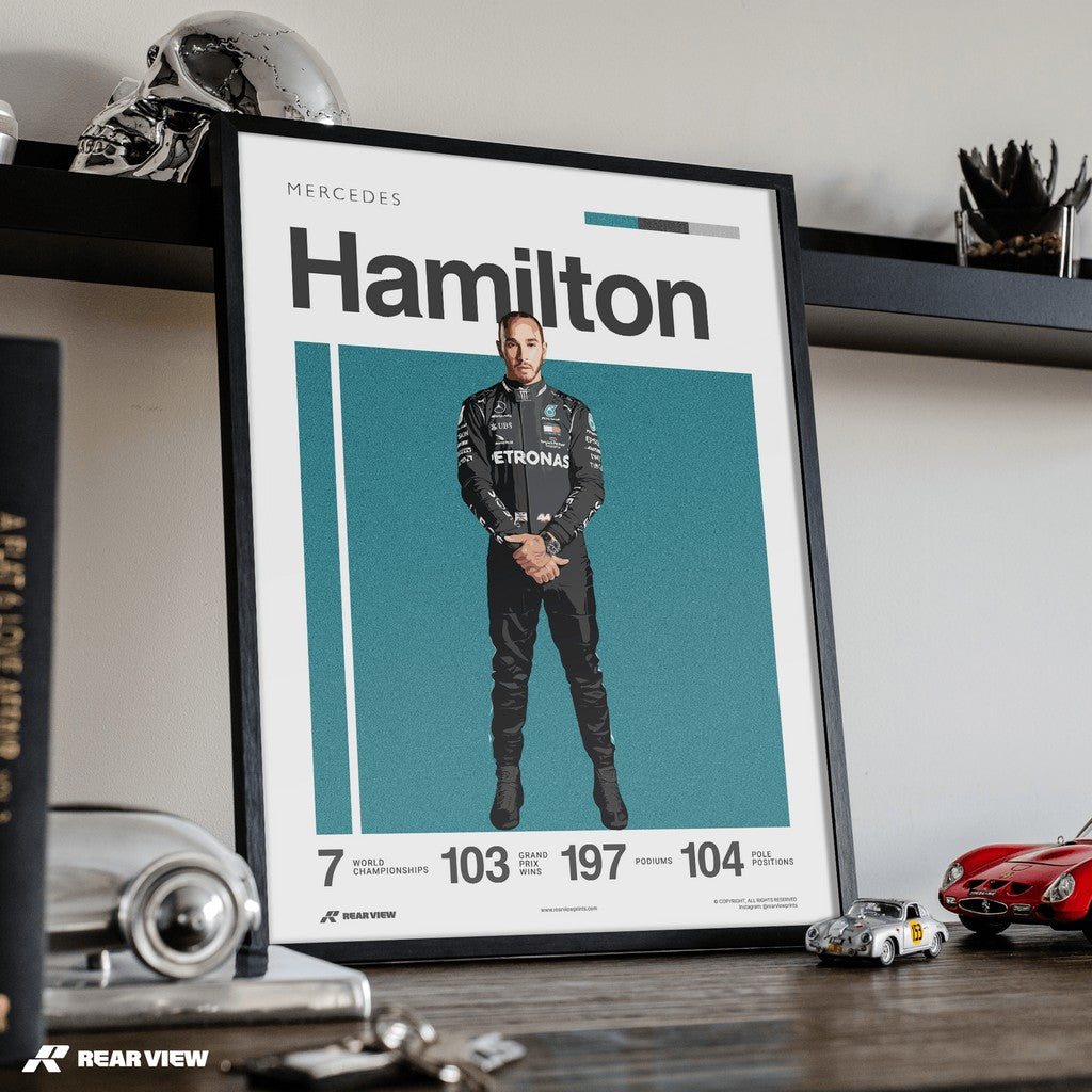 Der Bauplan der Geschwindigkeit – Silverstone Track Kunstdruck